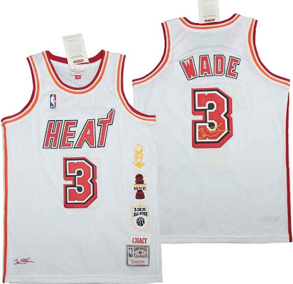 Mens DWYANE WADE HEAT 2006 FINALS MVP #3  HWC JERSEY