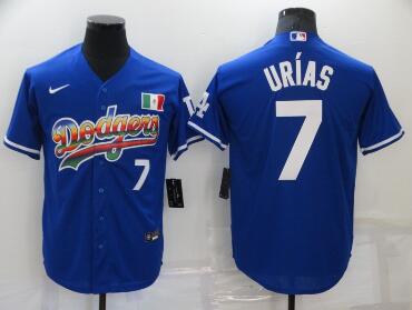 Men's Los Angeles Dodgers #7 Julio Urias  Stitched MLB Cool Base Nike Fashion Jersey