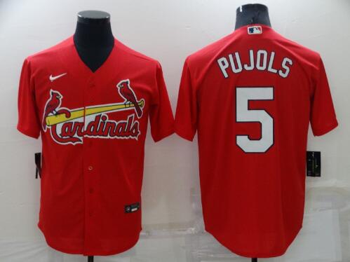 Men's St Louis Cardinals #5 Albert Pujols  Stitched MLB Cool Base Nike Jersey