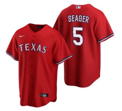 Men's Texas Rangers #5 Corey Seager  Stitched Baseball Jersey
