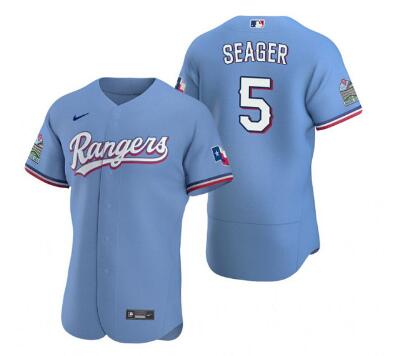 Men's Texas Rangers #5 Corey Seager  Stitched Baseball Jersey