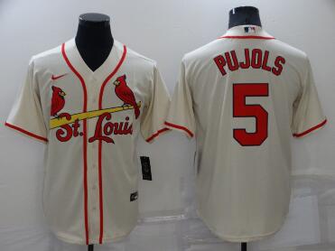 Men's St Louis Cardinals #5 Albert Pujols  Stitched MLB Cool Base Nike Jersey