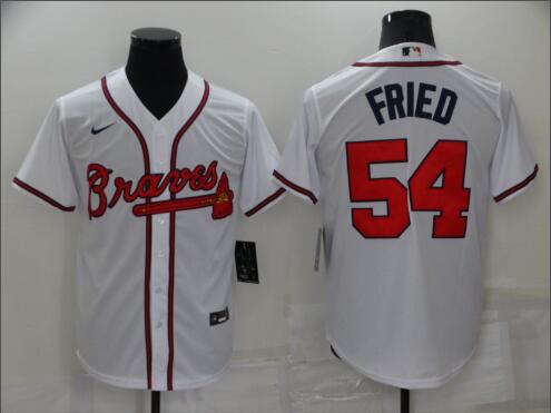 Men's Atlanta Braves #54 Max Fried 2022 Stitched Baseball Jersey