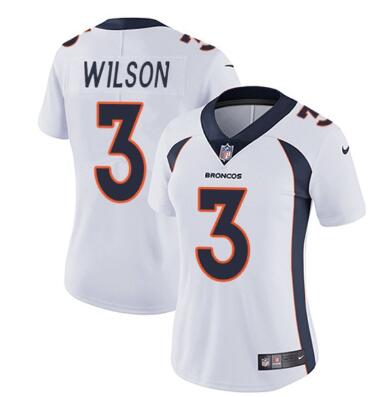 Women's Denver Broncos #3 Russell Wilson  Stitched NFL Nike Limited Jersey