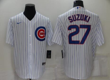 Men's Chicago Cubs #27 Seiya Suzuki  Cool Base Stitched Baseball Jersey