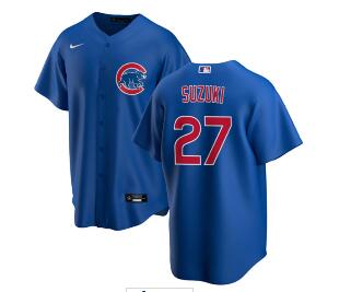 Men's Chicago Cubs #27 Seiya Suzuki  Cool Base Stitched Baseball Jersey