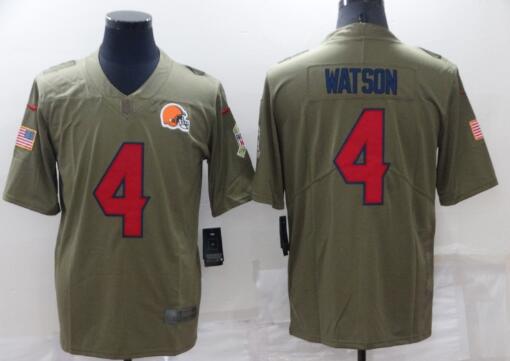 Men's Cleveland Browns #4 Deshaun Watson  Stitched Jersey