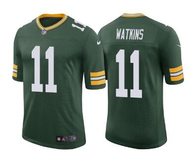 Men's Green Bay Packers #11 Sammy Watkins Green Stitched Football Jersey