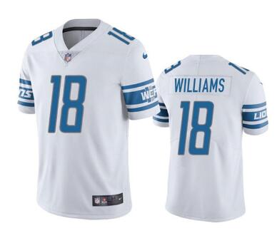 Mens Detroit Lions #18 Jameson Williams   Limited Stitched Jersey
