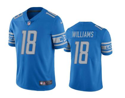 Mens Detroit Lions #18 Jameson Williams   Limited Stitched Jersey