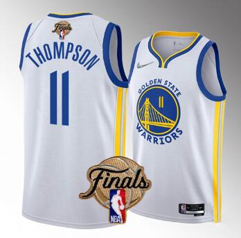 Men's Golden State Warriors #11 Klay Thompson  2022 Finals Stitched Basketball Jersey