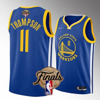 Men's Golden State Warriors #11 Klay Thompson  2022 Finals Stitched Basketball Jersey