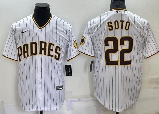 Men's San Diego Padres #22 Juan Soto  2022  Stitched Jersey