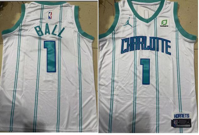 Men's Charlotte Hornets LaMelo Ball Jordan Brand stitched jersey