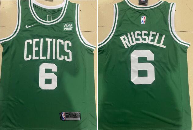 New men's celtics bill russell stitched jersey