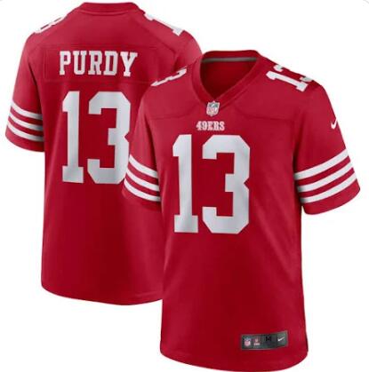 Men's San Francisco 49ers #13 Brock Purdy  Stitched Jersey