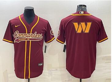 Men's Washington Commanders   Stitched Baseball Jersey