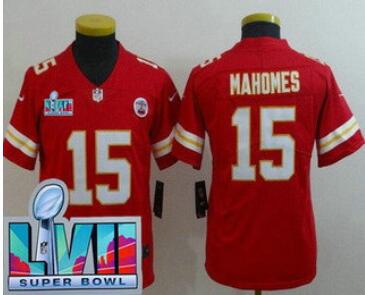 youth Kansas City Chiefs #15 Patrick Mahomes Limited  Super Bowl LVII Vapor Jersey