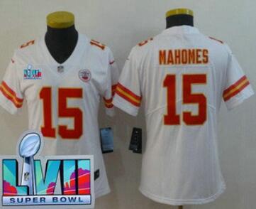 Women's Kansas City Chiefs #15 Patrick Mahomes Limited  Super Bowl LVII Vapor Jersey