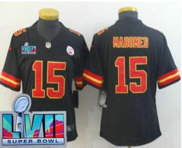 Women's Kansas City Chiefs #15 Patrick Mahomes Limited  Super Bowl LVII Vapor Jersey