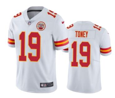 Men's Kansas City Chiefs #19 Kadarius Toney  Vapor Untouchable Limited Stitched Football Jersey