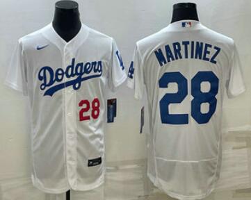 Men's Los Angeles Dodgers #28 JD Martinez Number  Stitched MLB Flex Base Nike Jersey