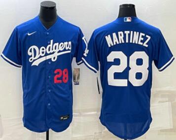 Men's Los Angeles Dodgers #28 JD Martinez Number  Stitched MLB Flex Base Nike Jersey