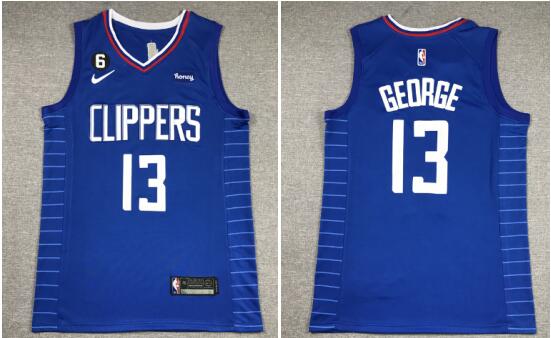 Men's LA Clippers Paul George Stitched Jersey