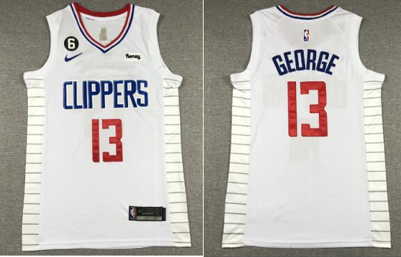 Men's LA Clippers Paul George Stitched Jersey