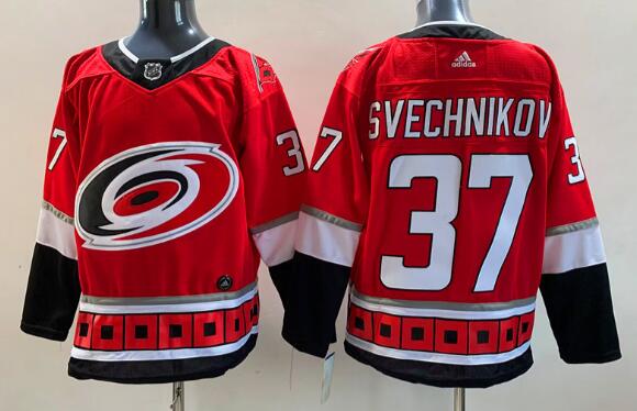 Men's Carolina Hurricanes Andrei Svechnikov Red Stitched Jersey