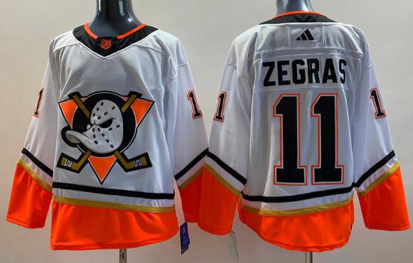 Men's Anaheim Ducks #11 Trevor Zegras   2022-23   Stitched Jersey