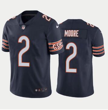 Men's Chicago Bears #2 D.J. Moore  Vapor Untouchable Stitched Football Jersey