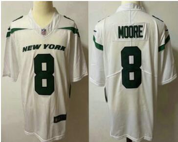Men's New York Jets #8 Elijah Moore   2021 Vapor Untouchable Stitched NFL Nike Limited Jersey