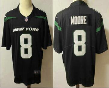 Men's New York Jets #8 Elijah Moore   2021 Vapor Untouchable Stitched NFL Nike Limited Jersey