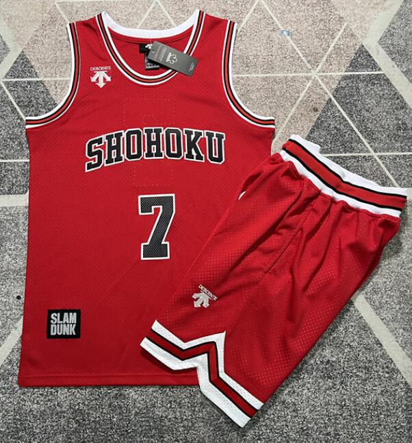 Men's Stitched SLAM DUNK Costume Shohoku Basketball Jerseys Suits
