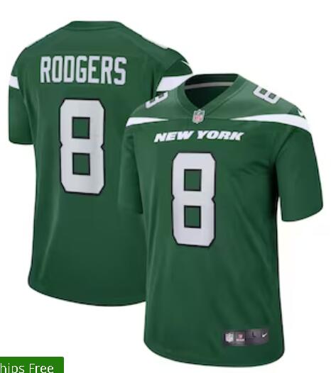 Men's New York Jets Aaron Rodgers stitched Jersey