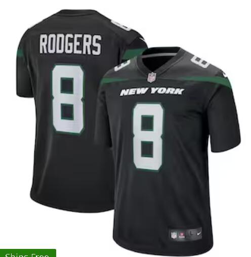 Men's New York Jets Aaron Rodgers stitched Jersey