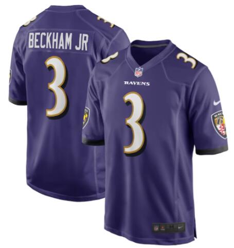 Men's Nike Odell Beckham Jr. Purple Baltimore Ravens stitched Jersey