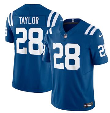 Men's Indianapolis Colts #28 Jonathan Taylor 2023  Stitched Football Jersey