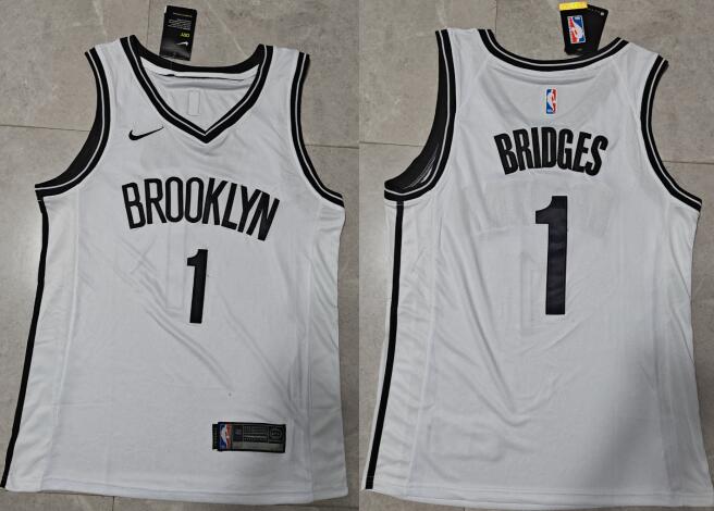 Brooklyn Nets Mikal Bridges Men's Stitched Jersey