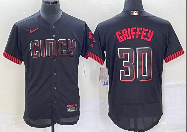 Men's Cincinnati Reds #30 Ken Griffey Jr  2023 City Connect  Stitched jersey
