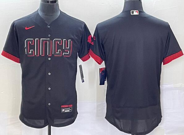 Men's Cincinnati Reds  Black   2023 City Connect  Stitched jersey