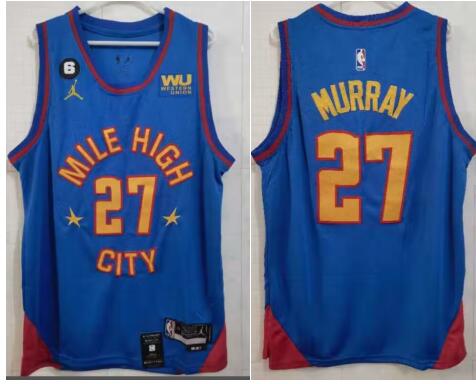 Men's Denver Nuggets #27 Jamal Murray Stitched jersey