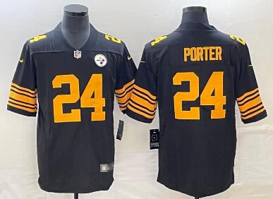 Men's Pittsburgh Steelers #24 Joey Porter Jr.  2023   Vapor Untouchable Limited Stitched Jersey