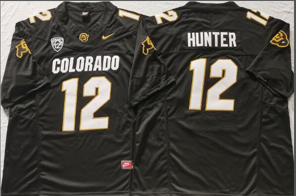 Men's stitched  Colorado Buffaloes 12 Travis HunterJersey