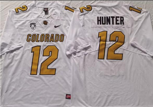 Men's stitched  Colorado Buffaloes 12 Travis HunterJersey