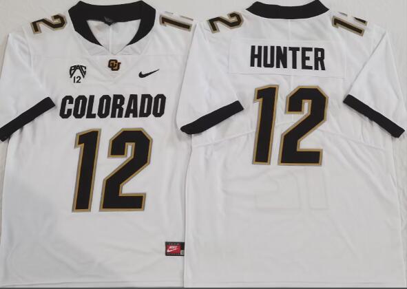 Men's stitched  Colorado Buffaloes 12 Travis HunterJersey