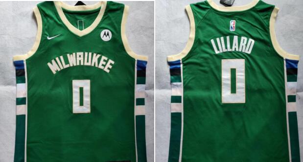 Men's Milwaukee Bucks Damian Lillard Stitched Jersey