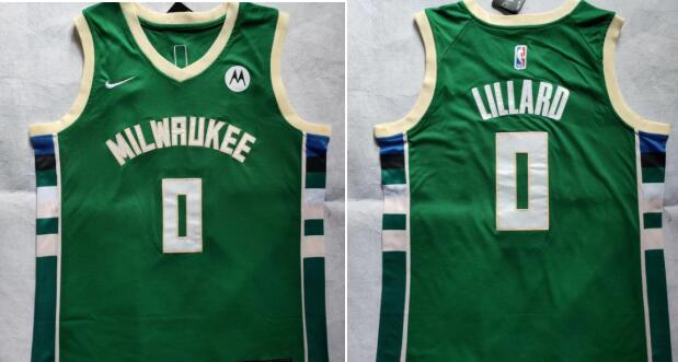 Men's Milwaukee Bucks Damian Lillard Stitched Jersey