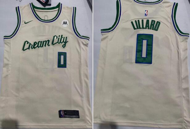 Men's Milwaukee Bucks Damian Lillard Stitched Jersey